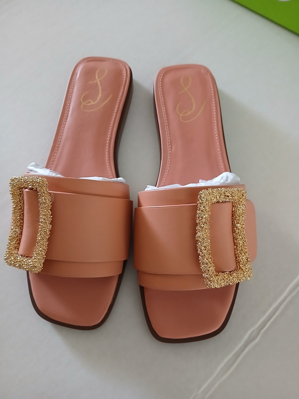 Sam Edelman Inez Canyon Clay Sandals with Gold Buckle Size 6.5 $85 - Picture 7 of 11